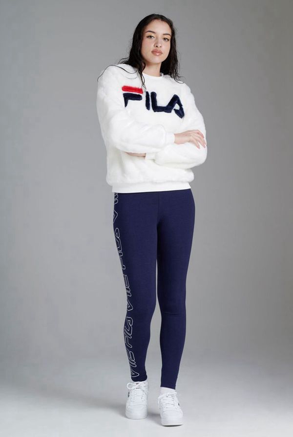 Fila Emmeline Fur Crew Neck Women's Sweatshirts - White,NZ 527-49280